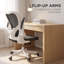  Fauteuil de jeu d'ordinateur, chaises de bureau ergonomiques à dossier moyen avec roulettes, accoudoirs rabattables, hauteur réglable-259298859