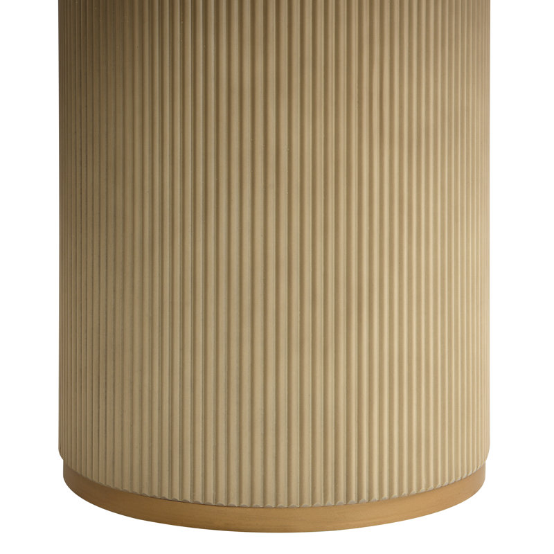 Ensemble de table de salle à manger 6 personnes Drake avec fauteuils rembourrés et base à double piédestal, Beige/Light Ash