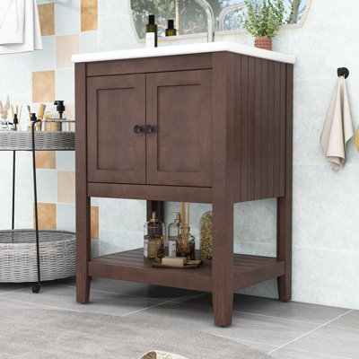  Meuble-lavabo simple 24 po avec comptoir en céramique Neval