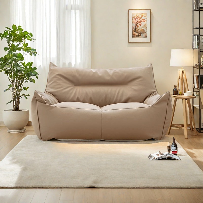 Canapé à billes rétro, H 25,59 po x l 55,11 po x P 35,43 po, Beige