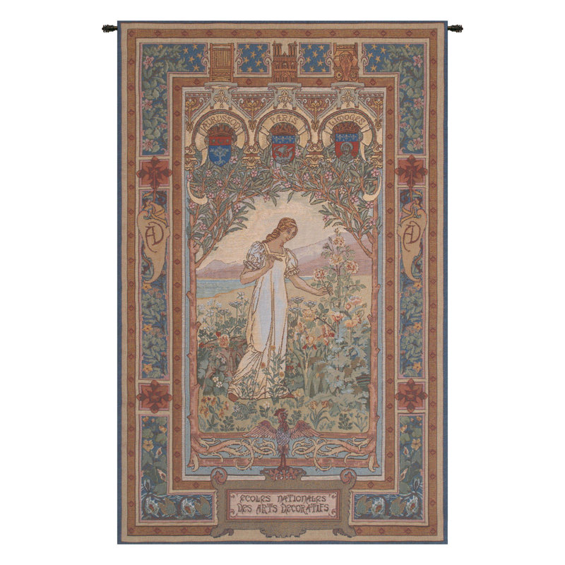 Loom Woven Cotton Blend Wall Hanging, 44" H x 26" W x 0.15" D