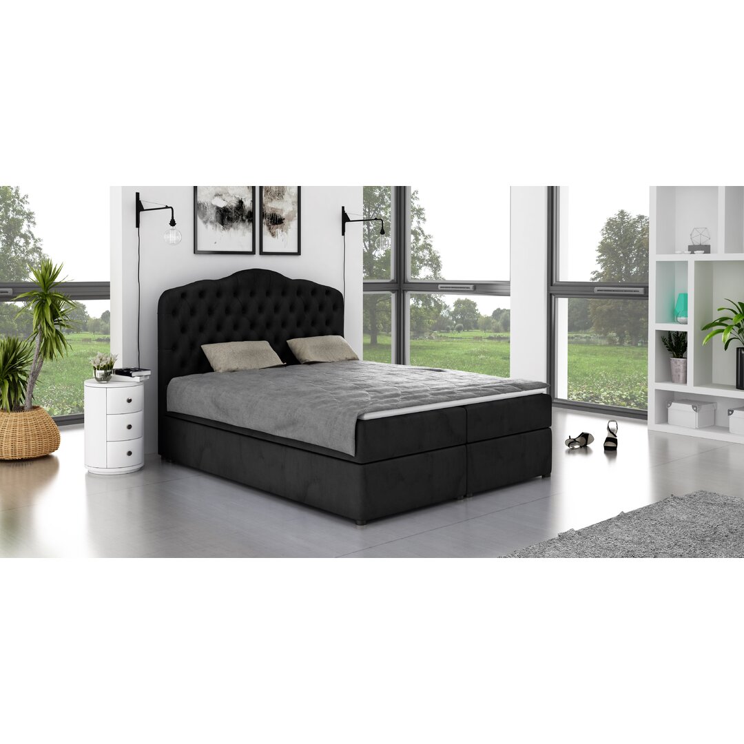 Boxspringbett Ward mit Topper und Stauraum