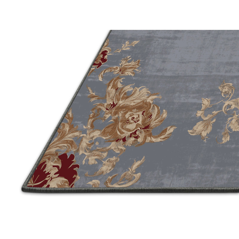 Tapis rose soyeux et moelleux, Rond 3 pi