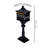 Aluminum Black Post Mounted Mailbox, Secure Locking Residential Curbside Mailbox