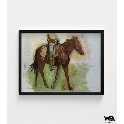 Croquis de Cowboys in the Badlands par Thomas Eakins, impression de croquis de cheval, impression de dessin de cowboy, art de cowboy sur cheval, reproduction de vieux ranch