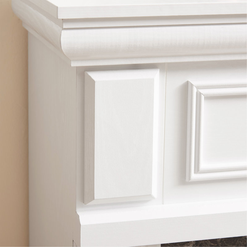 Fireplace Mantel (23" Fireplace Not Included) -White,41.34"W*14"D*40"H, White