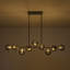 Lustre à bulles en verre spoutnik linéaire moderne à 9 lumières Holmesfield-1874350749