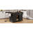54.9" Kitchen Island With Drop Leaf, Power Outlet, Kitchen Storage Cart With 4 Door Shelves, Cross Barn Doors & Visual Glass Door, Rolling Kitchen Island On 4 Wheels For Kitchen, Dining Room-2143594125