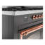 Cuisinière à double combustible ILVE Nostalgie II Series 60 po avec 9 brûleurs scellés, plaque de cuisson (propane liquide, porte vitrée)-1686458128-1686458134