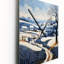 Horloge murale campagnarde Pointillism I - Paysage et nature surdimensionnée-99632617