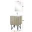 Rustic 24 In. Wide Bath Vanity With White Quartz Surface, Faucet And 18 Mirror For Fashion - Decorated Bathroom Top, Wall Mount Timeless