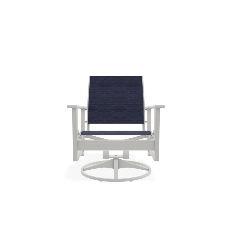 Chaise longue pivotante Wexler, Neige, Indigo Collect