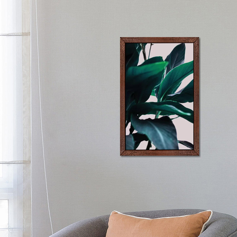 Leaves IV by Mareike BÃ¶hmer - Print on Canvas, 66.04 cm H x 45.72 cm W, Brown Framed