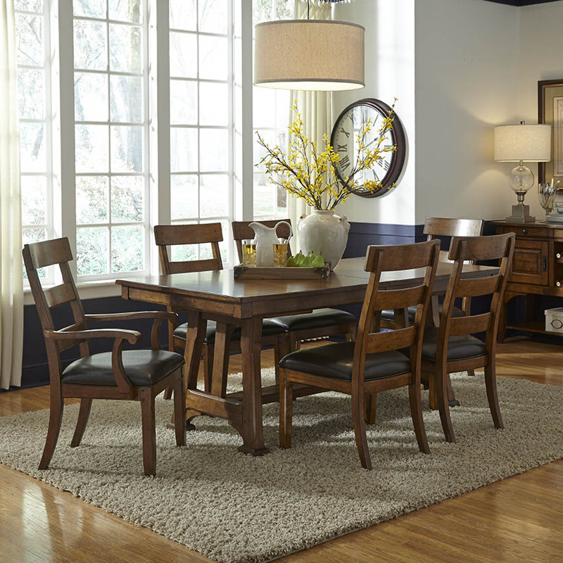 Billings Extendable Butterfly Leaf Trestle Dining Table