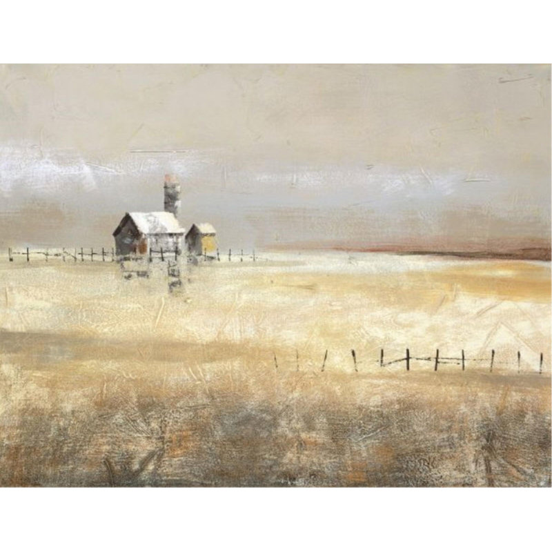 «Alone» par Gregory Garret - peinture sur toile tendue, Couche de verre, H 40 po x l 52 po