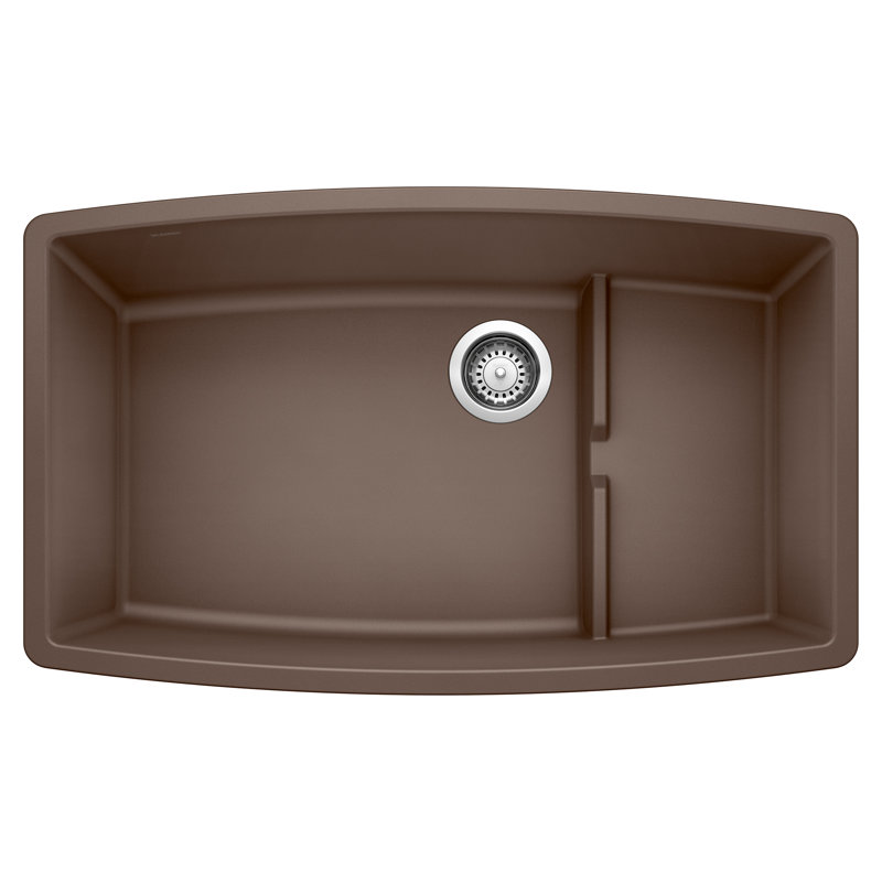Évier de cuisine avec passoire et crépine Performa Cascade L 32 po x l 20 po, Café