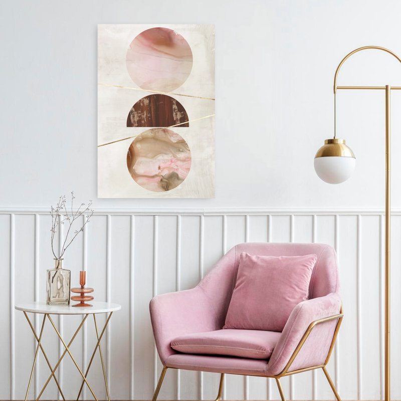 Balance of Blush II, art géométrique abstrait, H 24 po x l 16 po