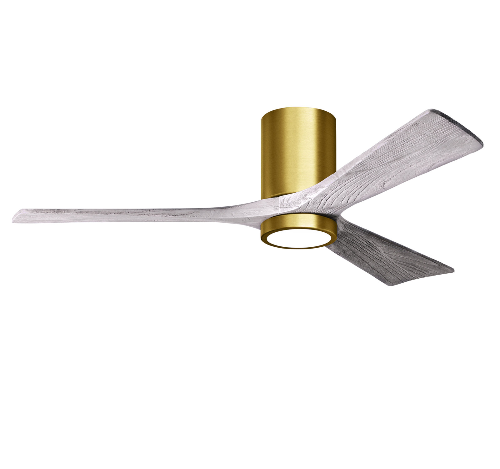 Olivier Ceiling Fan with LED Light Kit, Brushed Brass, 52", Barn Wood Tone