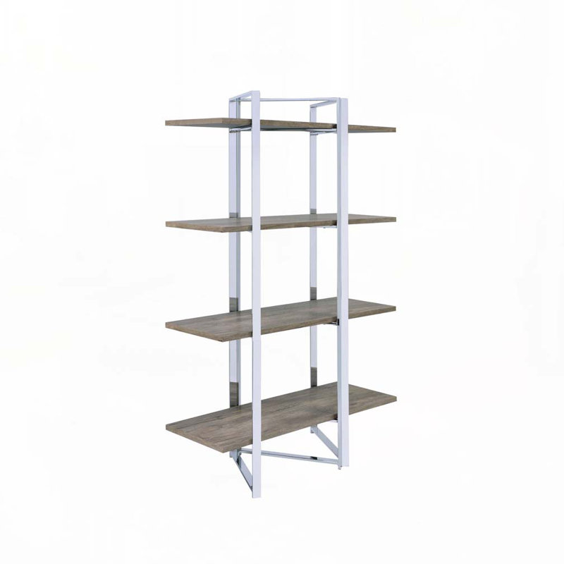 Libby Chrome Finish Bookshelf