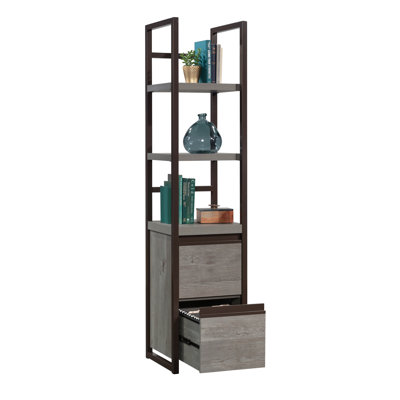 Narrow Bookcase, Brown Finish by Ebern Designs