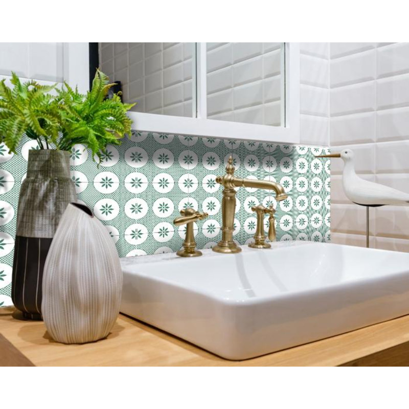 Vinyl Peel and Stick Tile Decals, 4" H x 4" W