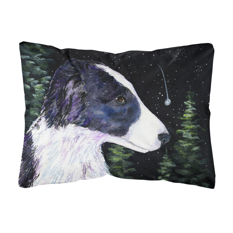 Coussin décoratif intérieur / extérieur Starry Night Border Collie