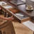47" Solid Rubber Wood Computer Desk, Extra Thick 1.38" Top, Retro Walnut, A-Frame Leg