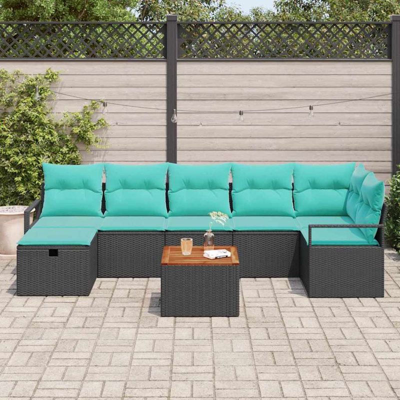 Ensemble de canapé de jardin avec coussin vidaXL 8 pièces vidaXL