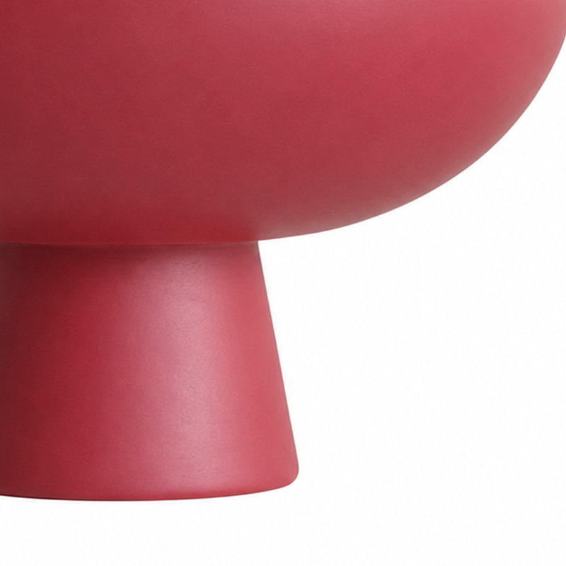Cole and Grey Ceramic Red Large Decorative Bowl with Elevated Base