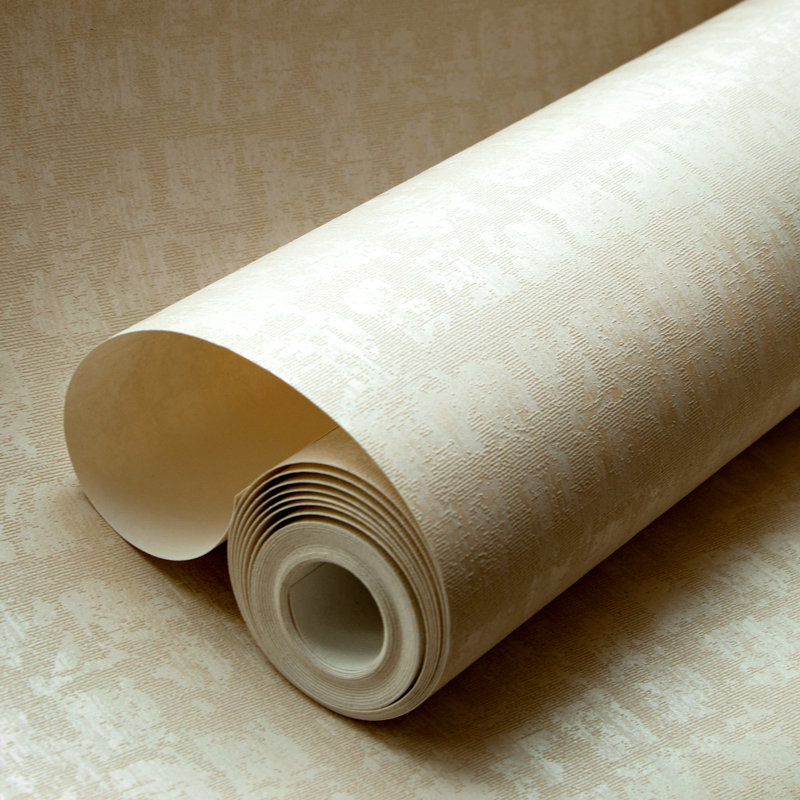 Adonea Zeus Textured Metallic 33' L x 21" W Wallpaper Roll, Cream White