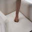 Chaise berçante en tissu avec repose-pieds réglable-193987683