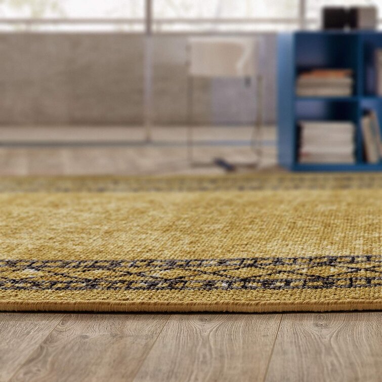 Foundry Select Melgoza Modern Bordered 2X4 Non-Skid (Non-Slip) Low Profile  Pile Rubber Backing Kitchen Area Rugs - ShopStyle