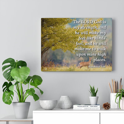 My Strength Habakkuk - Wrapped Canvas Print