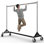  400LBS Commercial Z Base Garment Rack Heavy Duty Clothing Rack Height Adjustable Rolling Clothes Rack for Hanging Clothes Racks on Wheels Portable Z Rack Chrome Finish