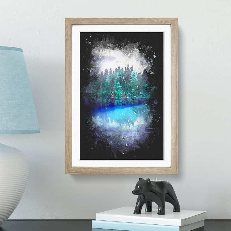 Mythical Forest in Germany - Picture Frame Graphic Art Print, 33cm H x 24cm W x 2cm D, Oak Framed