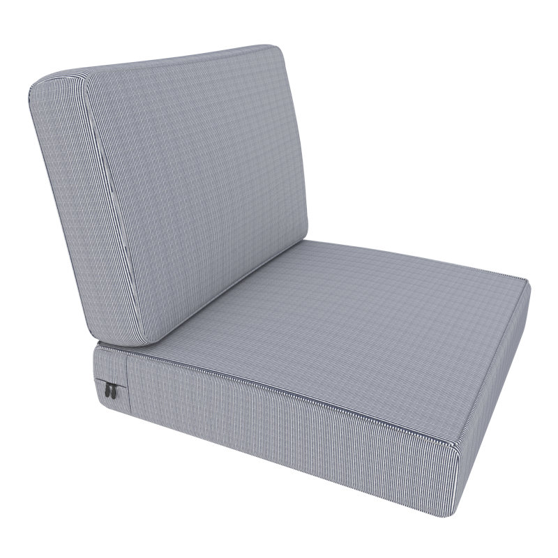 Outdoor Deep Seat Cushion, 25 x 25.5 x 5 Inch High-Density Foam Patio Chair Cushion with Water-Repellent & UV-Resistant Olefin Cover, Durable Seat & Back Cushion for Patio Furniture