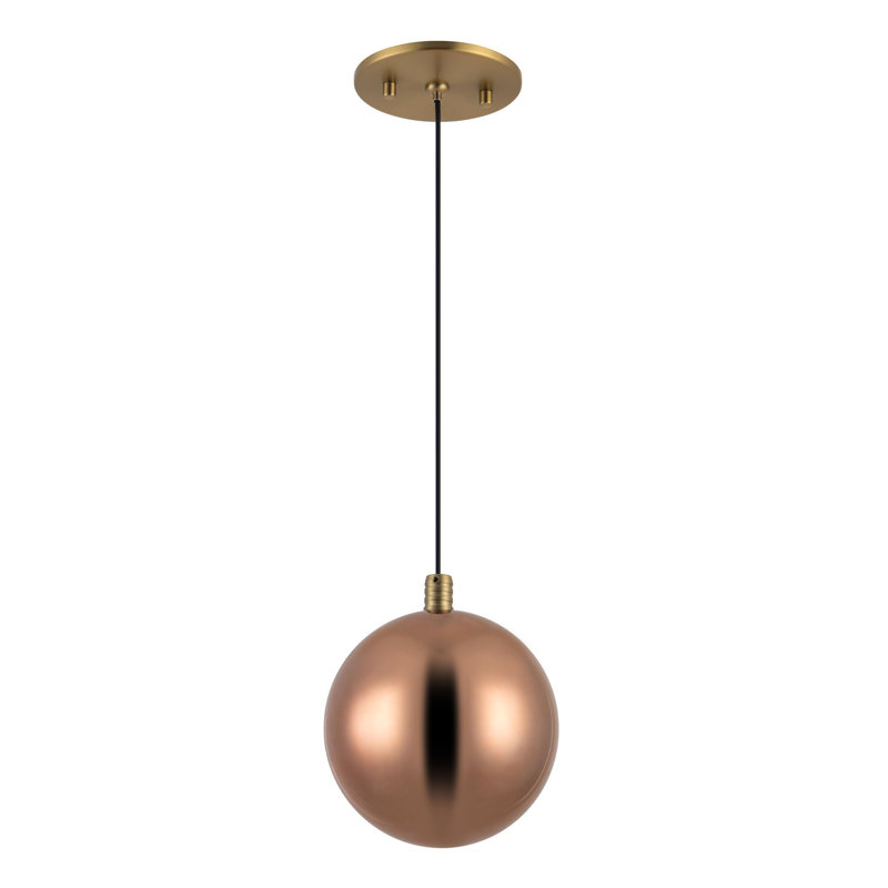 Luminaire suspendu à intensité variable de 6 po Bolla, Or brossé
