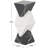 Cole And Grey Marble Stacked Pyramid Geometric Sculpture With White Diamond Center