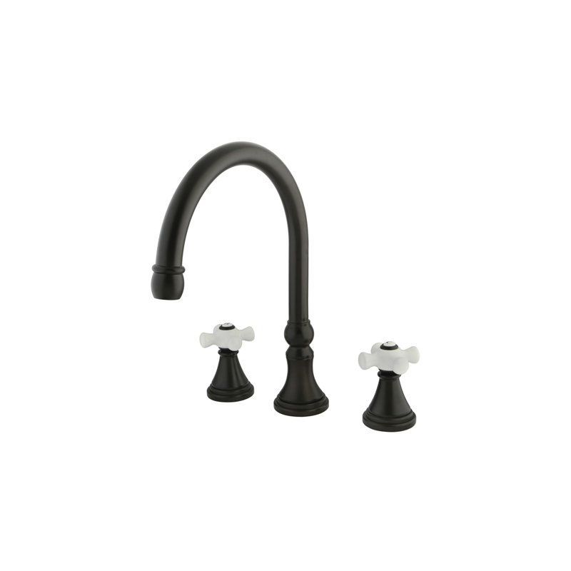 Madison Double Handle Deck Mounted Roman Tub Faucet, Oil Rubbed Bronze
