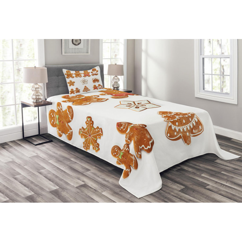 Modern & Contemporary Polyester Coverlet, Twin Coverlet + 1 Sham