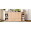 Grand lit avec couleur dorée, grand espace de rangement et style minimaliste, idéal pour les espaces de vie compacts à l'ombre, - chambres équipées minimalistes