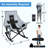 35''W Heated Camping Chair For Outdoor & Indoor With 3 Heat Levels For Back and Seat And Power Bank-1193458401