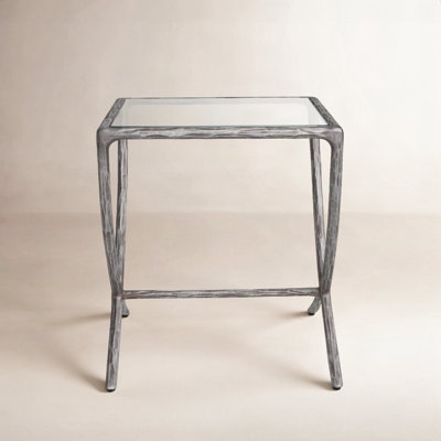 Evelynn Glass End Table