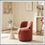 Fauteuil demi-tonneau pivotant rembourré avec coussin moelleux-131260936