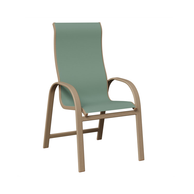 Chaise berçante à haut dossier berlinois Berlin Gardens, Bleu sauge, Aluminium, chêne, veine de bois