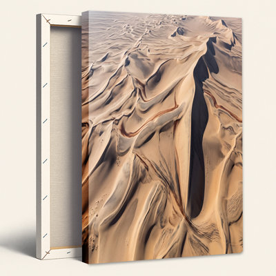 Wavy Sand Dunes in Golden Light Canvas Wall Art