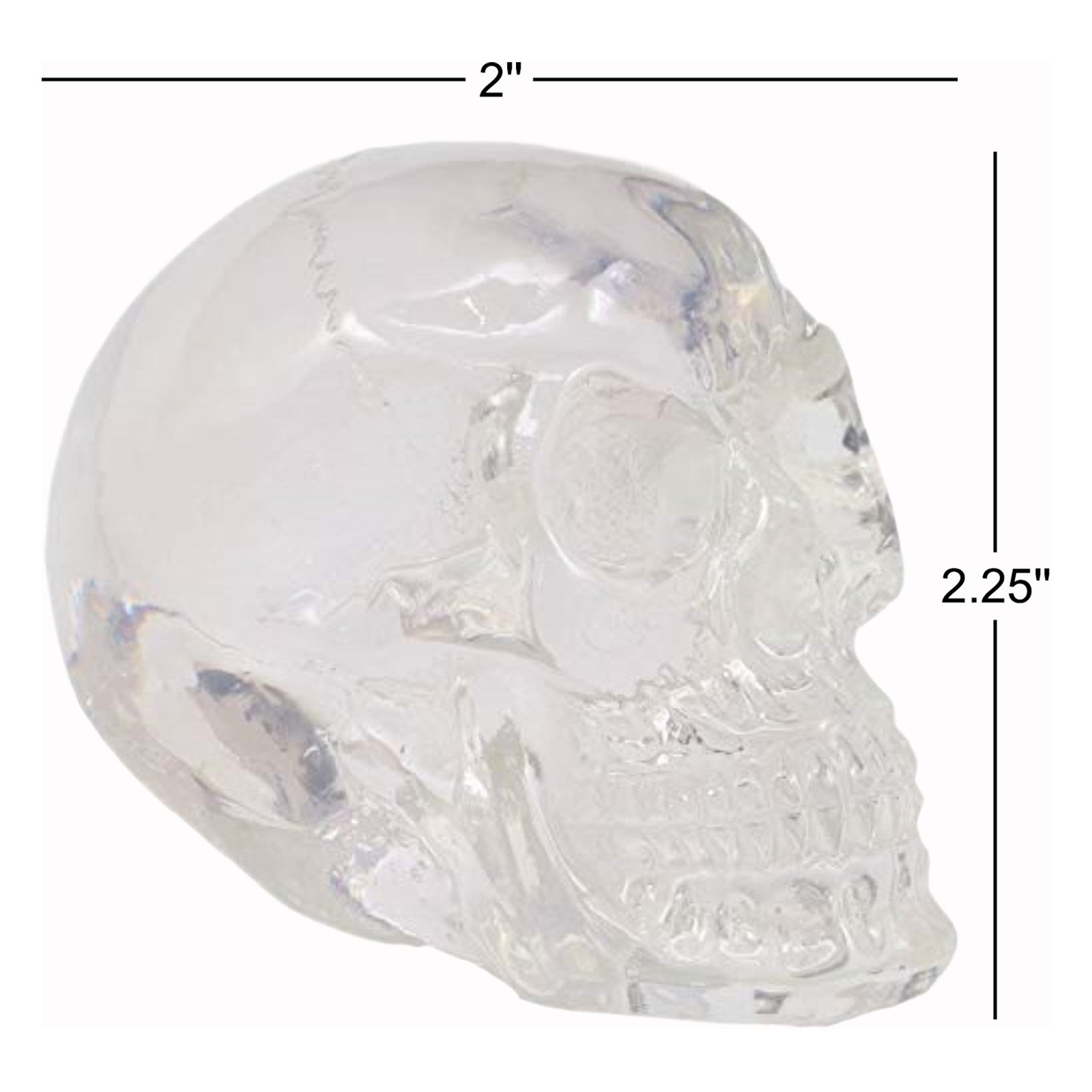 Brose Translucent Skull Miniature Figurine, White