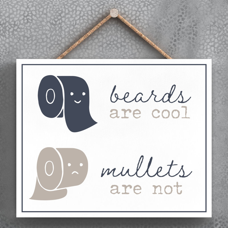 Vivid Squid Wholesale Mullets Aren't Cool - No Frame Print on Wood