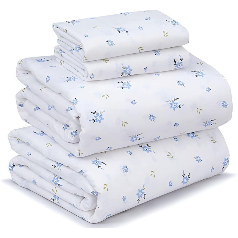 100% Cotton Sheets Sets Soft Crispy Percale Cooling Sheets 16 Inch Deep Pocket Bed Sheets, Phulkari