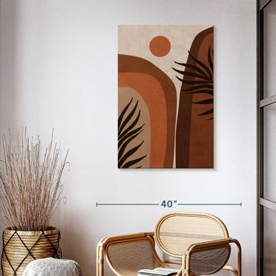 Abstrait terre cuite sur toile